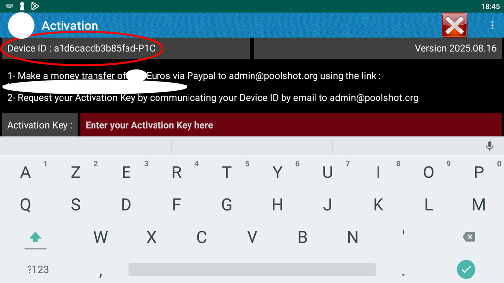 Activation Key - My Carom Drills