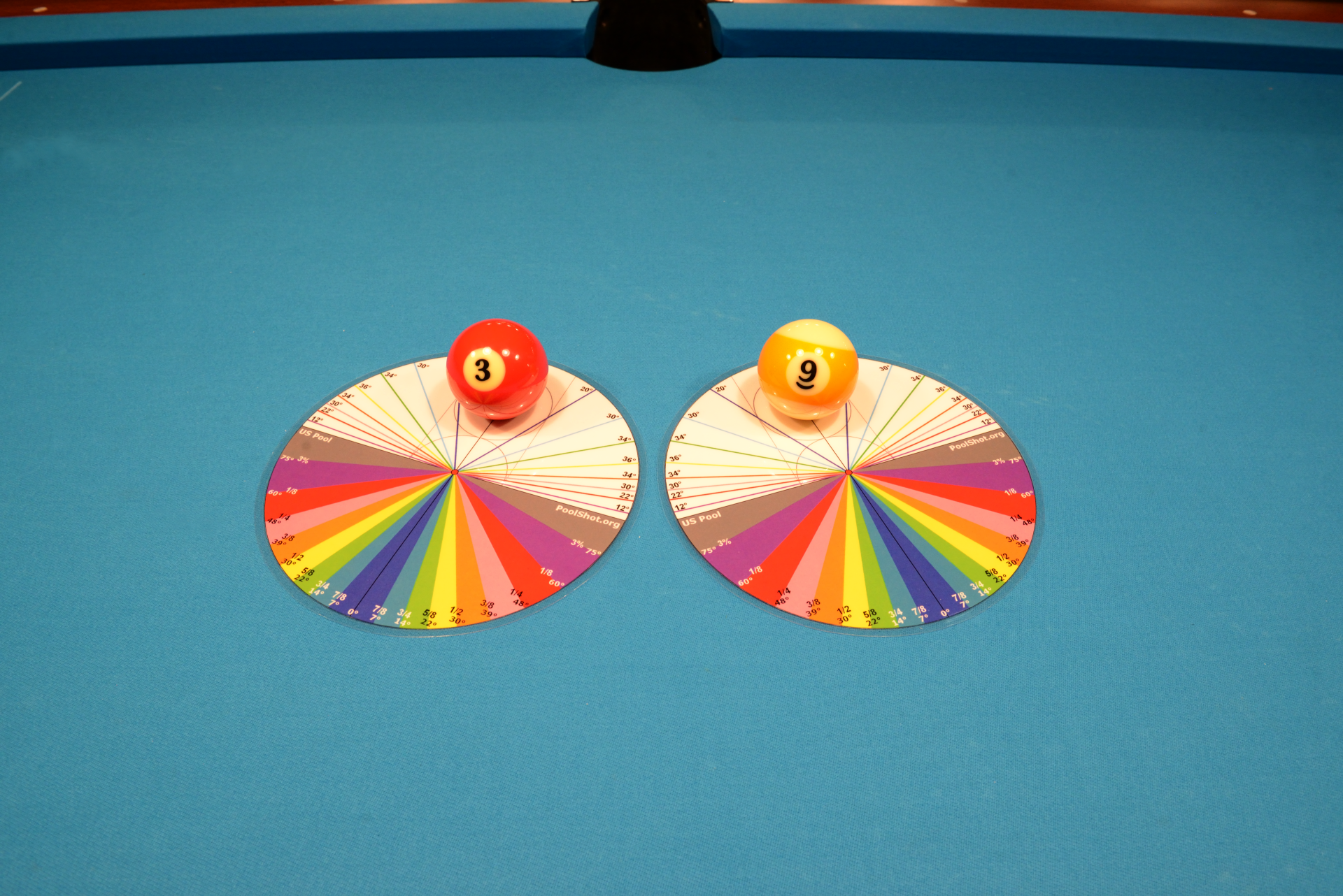 Kit de 2 x PoolShot Aiming Protractor - Billard Américain